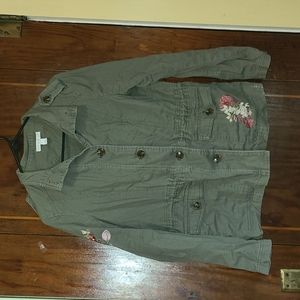A medium green armed jacket